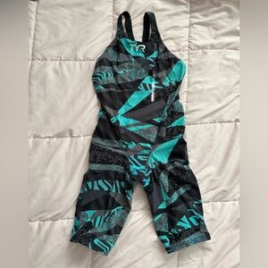 TYR Women's Swimwear in Black and Teal